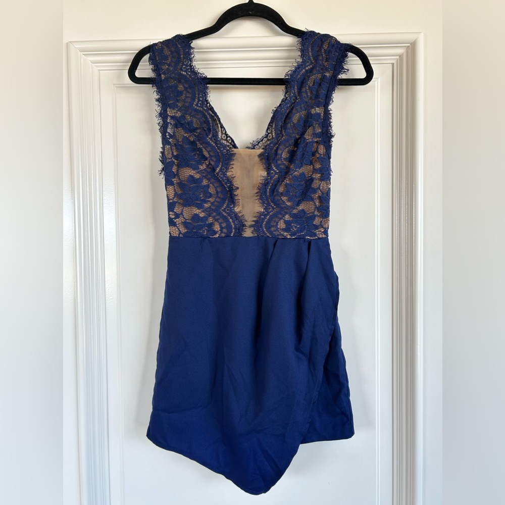 Popcherry Skort Romper with Lace Detail